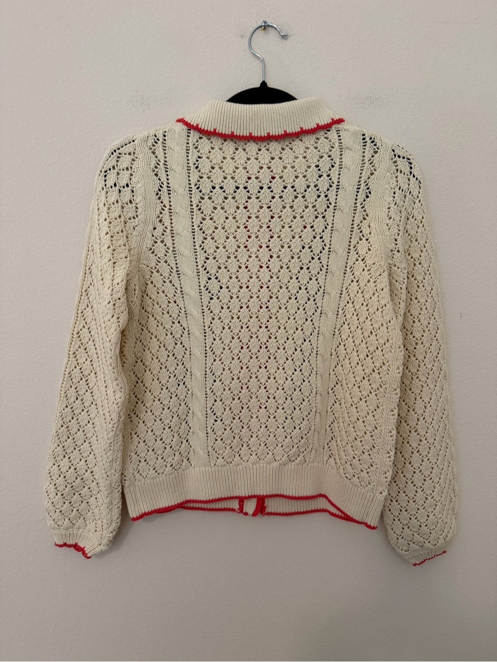 Boden Ivory Floral Embroidered Cardigan Sweater XS Grandma Feminine Cottagecore - Picture 2 of 6